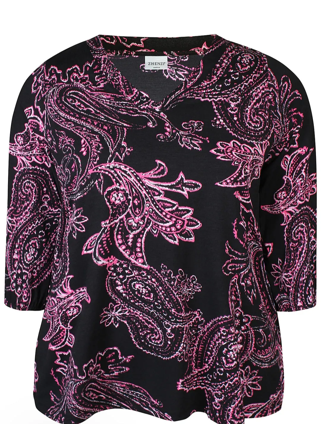 Zhenzi abstract floral print tops