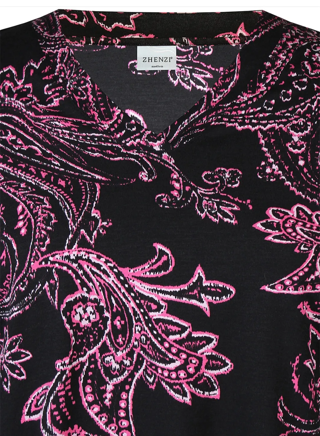 Zhenzi abstract floral print tops